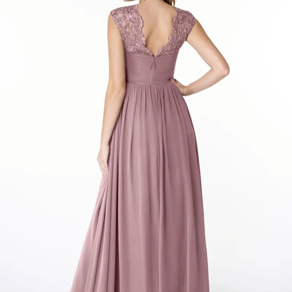 Azazie Bridesmaid Dress (Bassett), Size 10, Color Dusty Rose - Picture 4 of 7